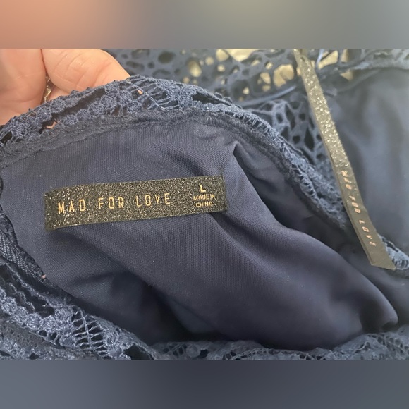 Blue crochet, layered dress. Never worn. Size large - Picture 3 of 5